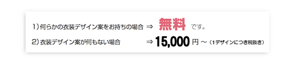 制作衣装のお客様は