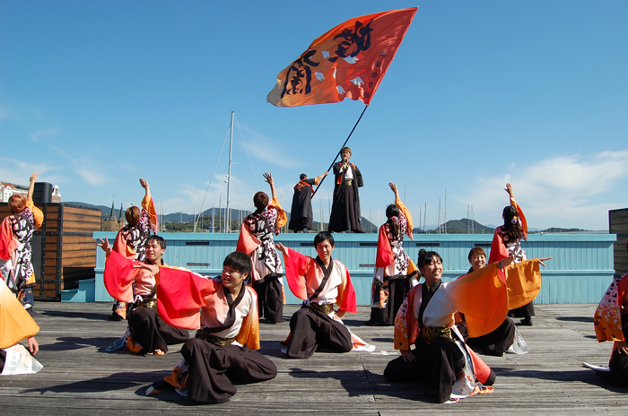 よさこい衣装・祭り衣装　　島根県立大学よさこい橙欄様 