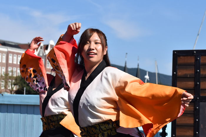 よさこい衣装・祭り衣装　　島根県立大学よさこい橙欄様 