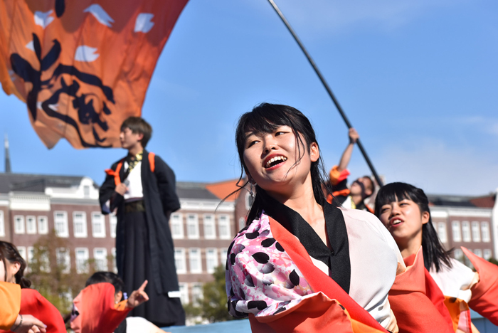 よさこい衣装・祭り衣装　　島根県立大学よさこい橙欄様 