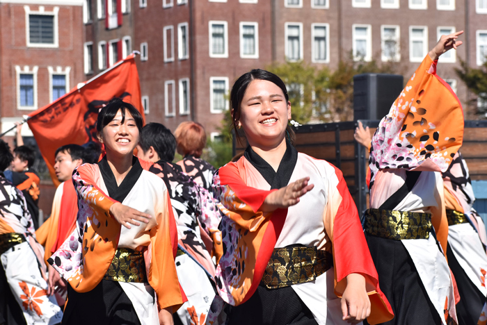 よさこい衣装・祭り衣装　　島根県立大学よさこい橙欄様 