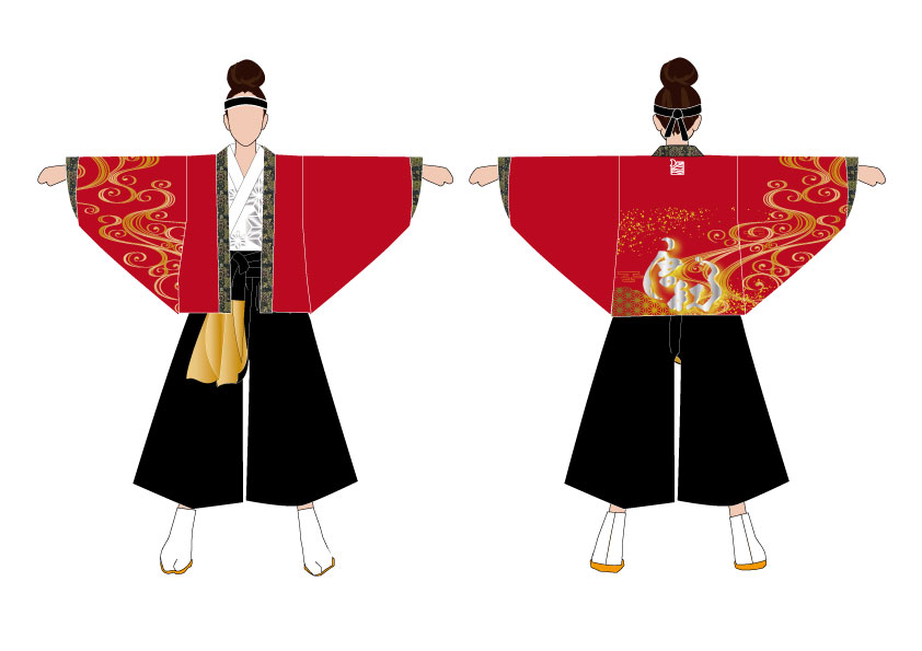 よさこい衣装・祭り衣装　　岡山うらじゃ連 唐紅-Karakurenai-様 