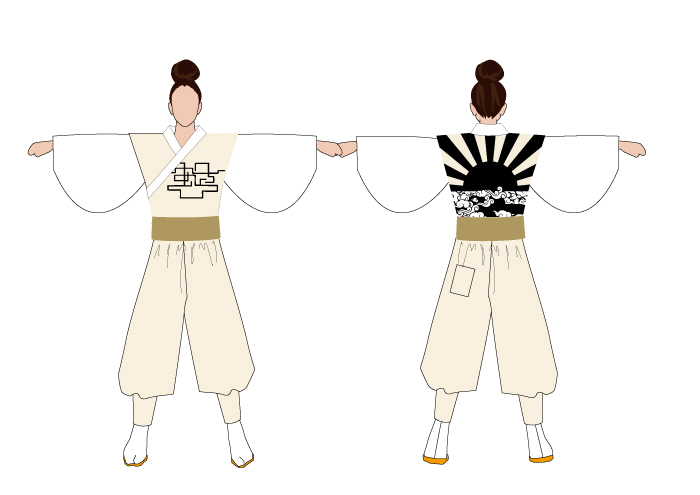 よさこい衣装・祭り衣装　　岡山うらじゃ連旭様 